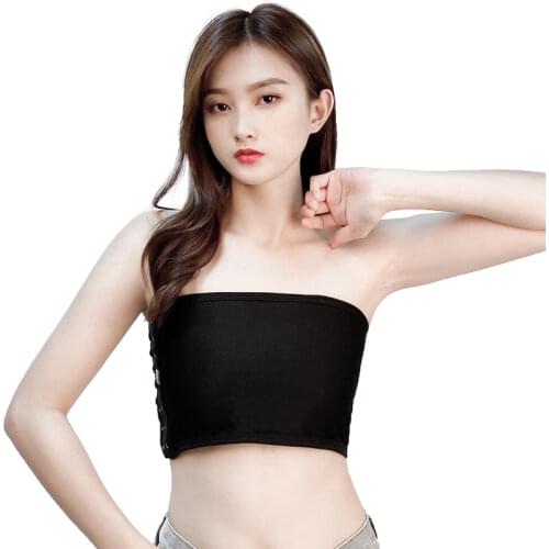 HaleyChan Breathable Strapless Chest Breast Binder for Trans Lesbian Tomboy Cosplay Corset Crop Tube Top Strapless Tube Top