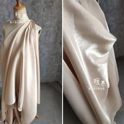 Cotton Silk Satin Fabric Light Pink DIY Background Decor Kungfu Suit Shirt Pajamas Cheongsam Evening Dress Designer Fabric