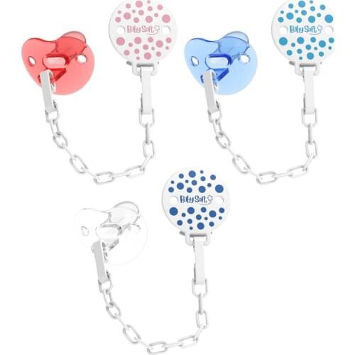 Quality Baby Colorful Pacifier Strap & Complete Silicone Bead Pacifier Best Girl/Men Babysoft