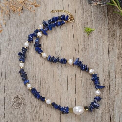 Red coral Bohemian colored beads gravel natural semi-precious stones new ladies fashion necklace jewelry