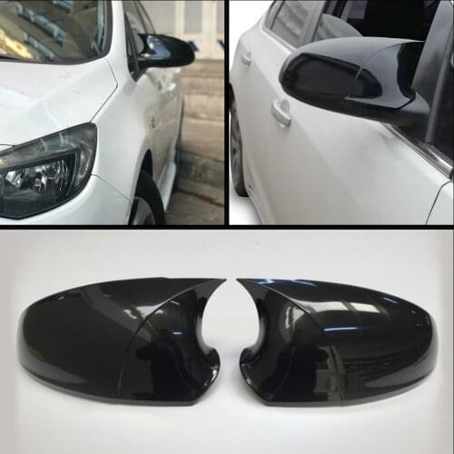 2 Pieces High Quality ABS Plastic Bat Style Mirror Covers Caps RearView Mirror Case Cover Gloss Black For Opel Astra J