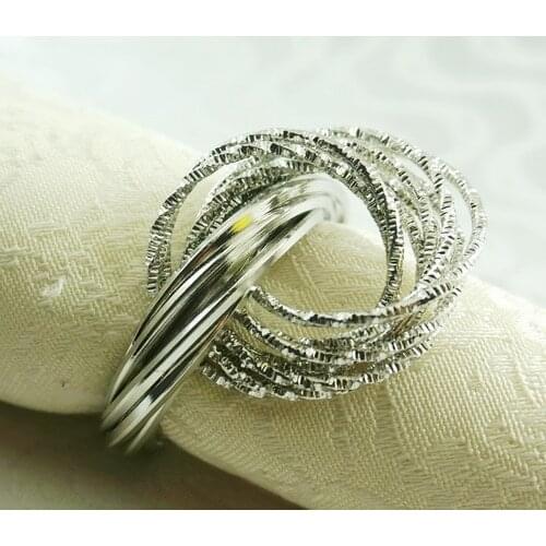 Metal decoration napkin ring, napkin holder for wedding