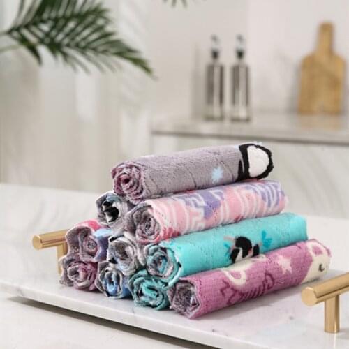 New Haberdashery Kitchen Towel Housework Chore Accessories Hydrophilic Dishcloths Items Tableware Home Microfiber Cleaning Rag