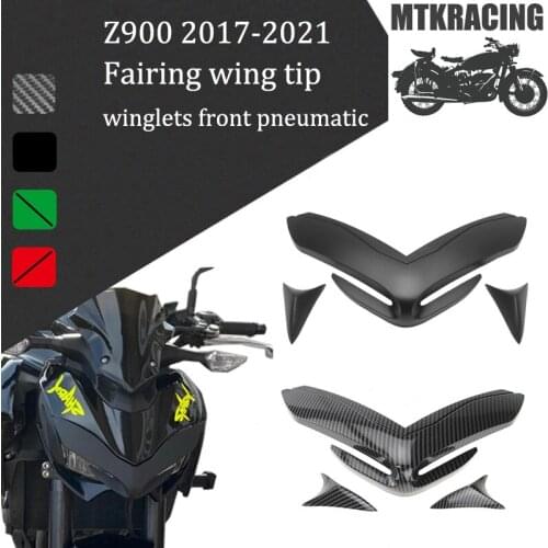 MTKRACING Frente da motocicleta carenagem aerodinâmica asas ponta capa de plástico com logotipo capa protetora para z900 z 900