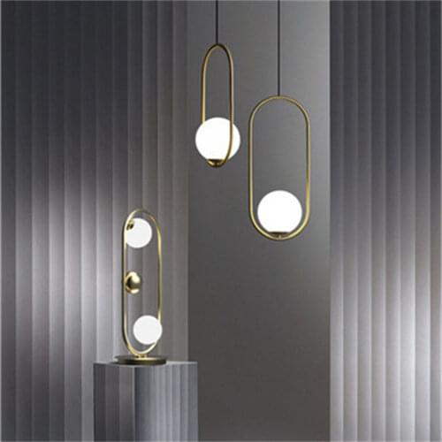 Nordic Led Pendant Lights Lighting Restaurant Decoration Hanging Lamp Lustre Suspension Ball Glass Pendant Lamp Kitchen Fixtures