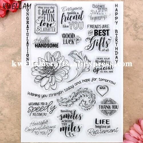 Happy Birthday Best Gifts friend Scrapbook DIY photo cards rubber stamp clear stamp transparent stamp 15.5x21.5cm KW8120120