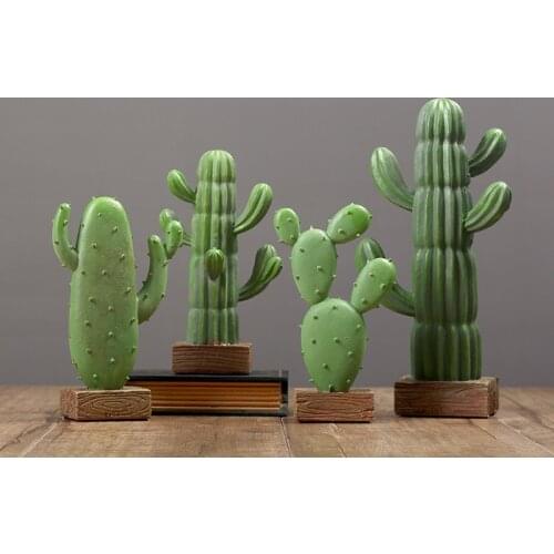 Ins Nordic Simulation Cactus Column Green Plant Potted Creative Home Wine Cabinet Decoration Interior Decoration Bonsai