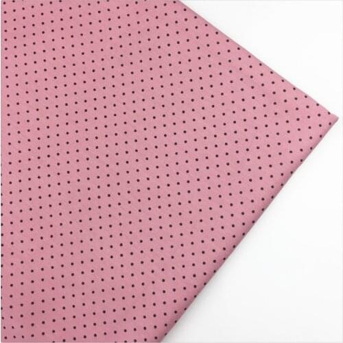 Syunss,Dark Pink 2mm Dots Printed Cotton Fabric DIY Tissu Patchwork Telas Sewing Baby Toy Bedding Quilting Cloth Craft Tecido