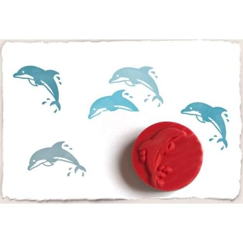 TOP EXPRESSION 2.5CM dolphin stamp cling rubber stamps for scrapbooking Handmade card diy stamp Photo Album Craft