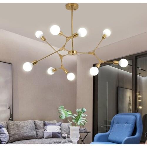 Magic Bean Molecular Foyer Chandeliers Tree Shape Creative Design Modern Decor Pendant Lamps Nordic Postmodern Lighting Fixtures