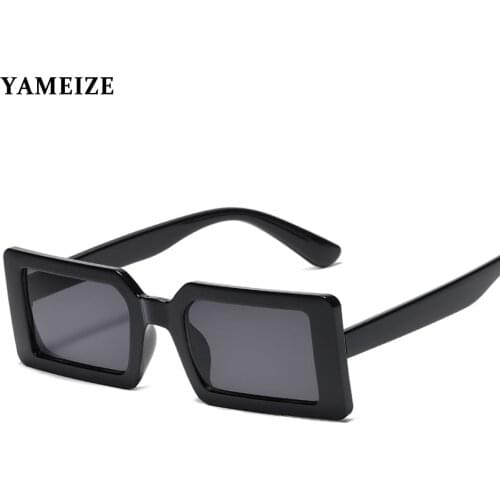 YAMEIZE Punk Rectangle Sunglasses Women 2020 Brand Design Square Sun Glasses Men Eyewear Trendy Vintage Retro UV400 Shades