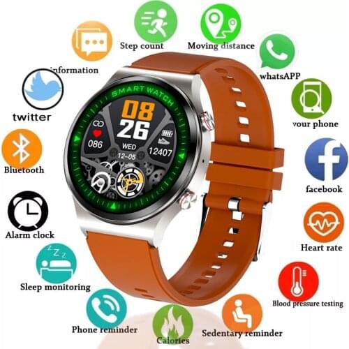 2021 New Fashion Men Smart Watch Dial Bluetooth Call Sports Fitness Heart Rate Blood Pressure Monitor IP68 Waterproof Smartwatch