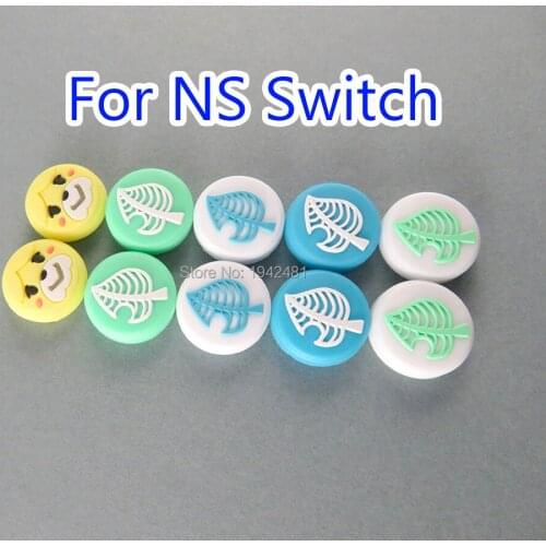 4pcs for Nintendo Switch Lite Joy Con Tree Leaf Bell Crossing Joystick Thumb Grip Cover Case Analog Stick Caps