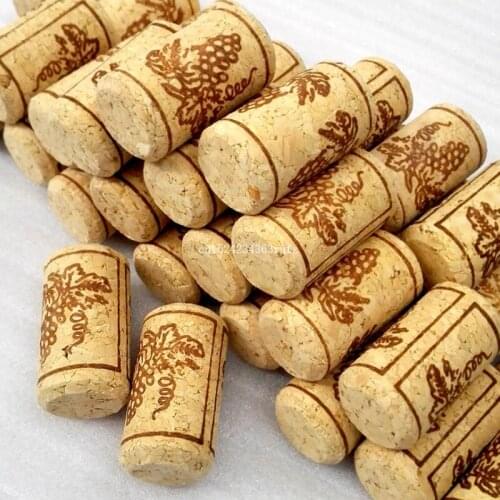 500 pcs 22*44mm Natural Wooden Corks Wine Bottle Stopper Straight Round Cork Plug Sealing Caps Cover Bar Tool
