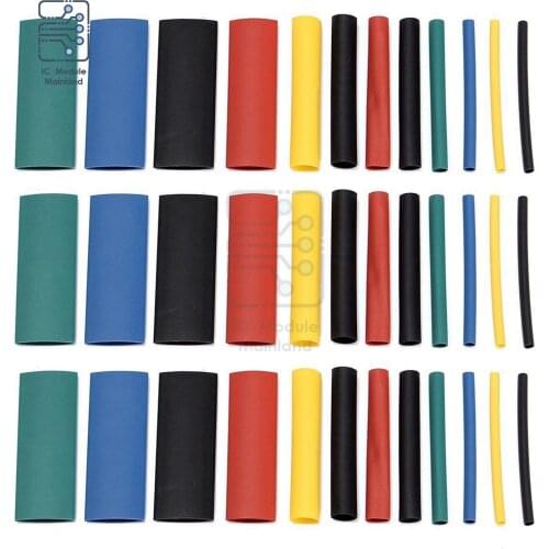 530Pcs Heat Shrink Tube Kits Shrinking Assorted Polyolefin Insulation For Wire Sleeving Cable 8 Sizes Mixed Color Car Electronic