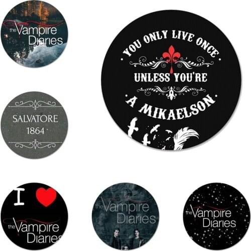 58mm Always and Forever The Vampire Diaries Badge Brooch Pin Accessories For Clothes Backpack Decoration gift