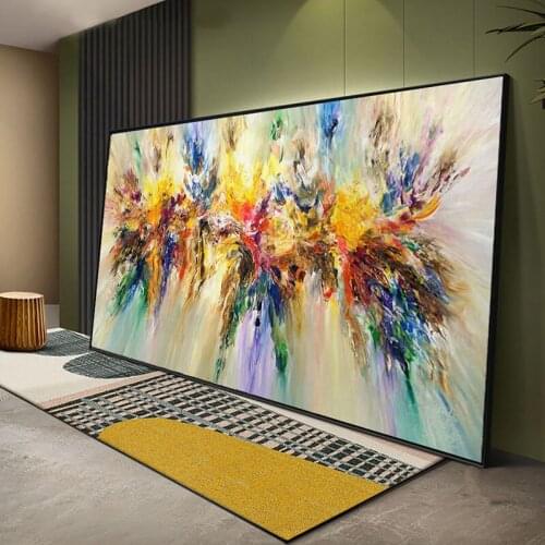 Larger Size Abstract Colorful Pictures Canvas Painting Quadro Flower Posters and Prints Wall Art for Living Room Decor Poster