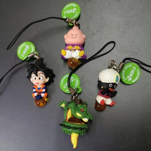 Bandai Genuine Gashapon Dragon Ball Kids Toys J-WORLD Goku Anime Figures PVC Keychains Collections Model Pendant Dolls Gifts