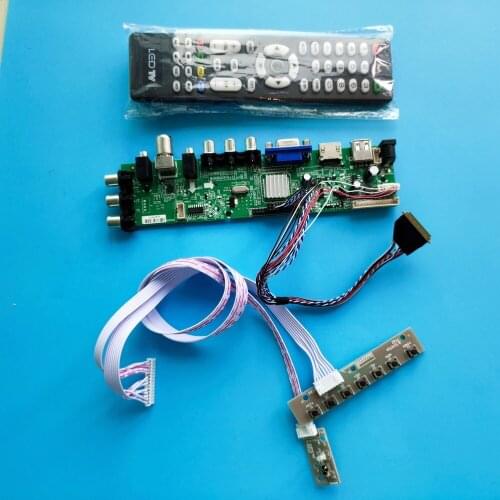 Kit For LTN101NT02-306/LTN101NT02-C01 Signal controller board digital DVB-T DVB-T2 LED USB VGA TV HDMI AV 1024X600 40pin remote