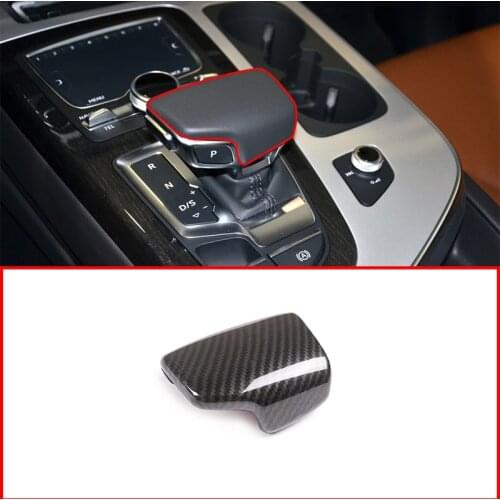 For Audi A4 A5 Q7 Q5 S4 S5 2016-20 Car Styling Console Gearshift Handle Head Frame Cover Interior Accessories Carbon Fiber Style