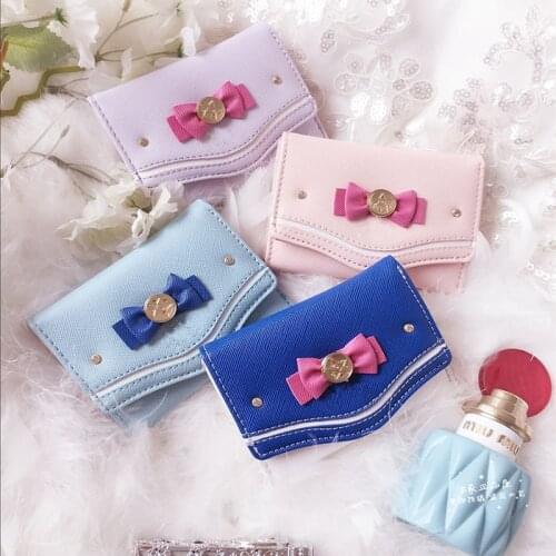 Korean PU Leather Women Wallet Clutch Short Card Holder Coin Purse Girls Cute Small Zipper Credit Card Holder Carteira Feminina