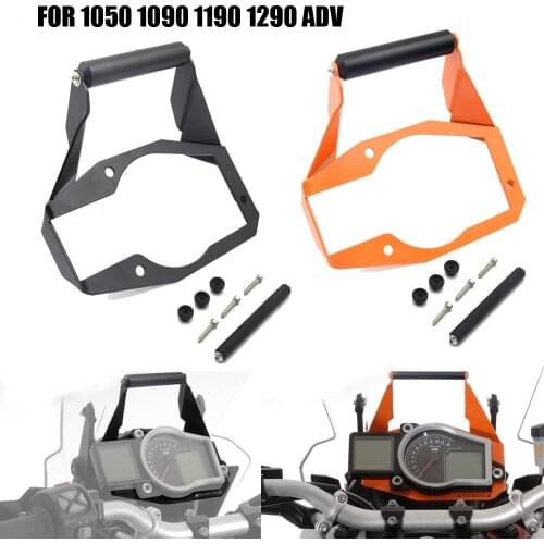Motorcycle Mobile Phone Holder FOR 1050 1090 1190 1290 ADV GPS Navigation Support BLACK Orange
