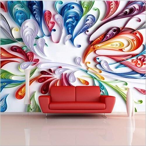 Customized Photo 3D murals 3d wallpapers Art abstract 3D wallpaper for living room TV backdrop 3d wall paper DIY Home Decoration