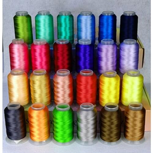Simthread Machine Embroidery Thread Rayon Thread 24 Colors For Sewing And Embroidery Machines