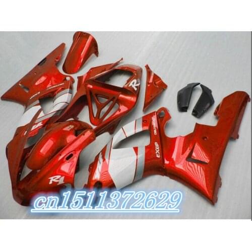 Dor-Fairing Fit Fits For YZF1000 R1 2000-2001 YZF 1000R1 00-01 2000 2001 for red silver D