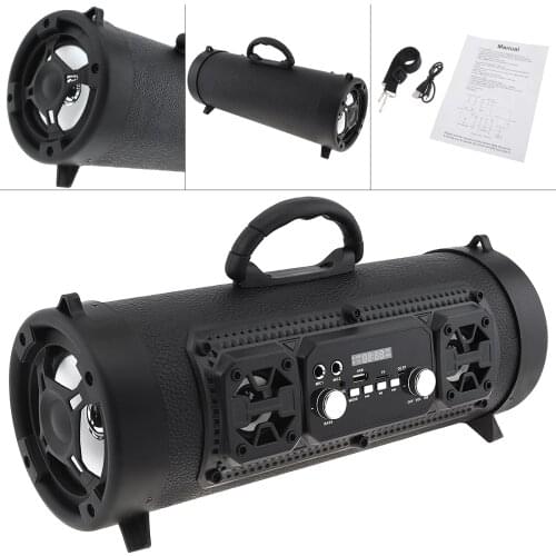 Portable Outdoor Color Light Subwoofer Speaker FM TF AUX USB Microphone Connector for Home Party Outdoor Activities