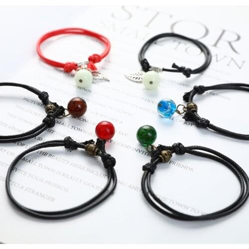 Simple Luminous Bead Ankle Chain Pendant Anklet Beaded Summer Beach Foot Jewelry Fashion Style Anklets for Women