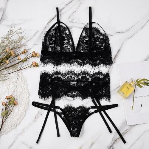 Sexy Bra set Lingerie Set Lence Fashion Lace Lingerie Underwear Sleepwear G-string Pajamas Garter нижнее белье для женщин белье