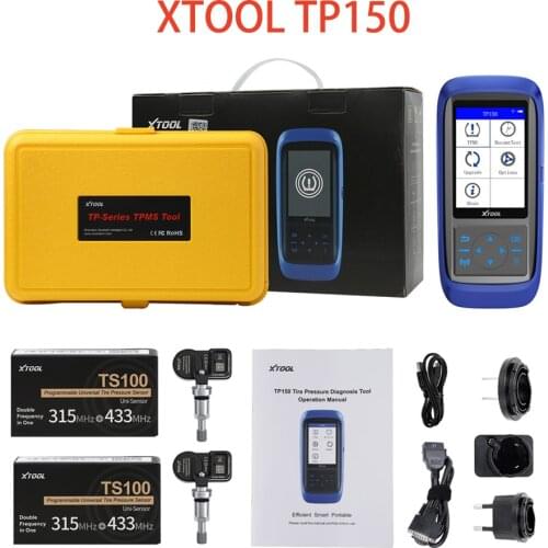 XTOOL TP150 Tire Pressure Monitoring System OBD2 TPMS Scanner Tool with 315&433 MHZ Sensor OBD 2 Car Diagnostic Tool
