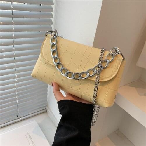 Shoulder Bag Female Designer Purse Underarm Crossbody Bag Women Handbag Women Bag Chain Fashion 2021 PU Leather Stone Pattern
