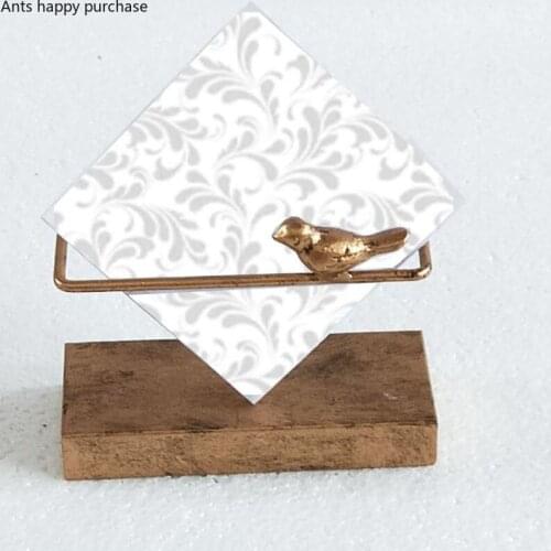 Wrought Iron Paper Towel Rack Napkin Holder Vertical Paper Holders Desktop Tissue Holder Small Bird Metal Tissue Organizer