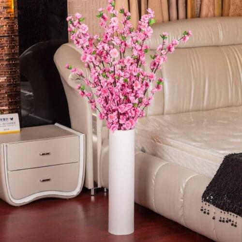 Yoshiko 1pc 60cm Artificial Flowers Peach Blossom branch fake flower branches for wedding Home DIY Decoration Simulation Flower