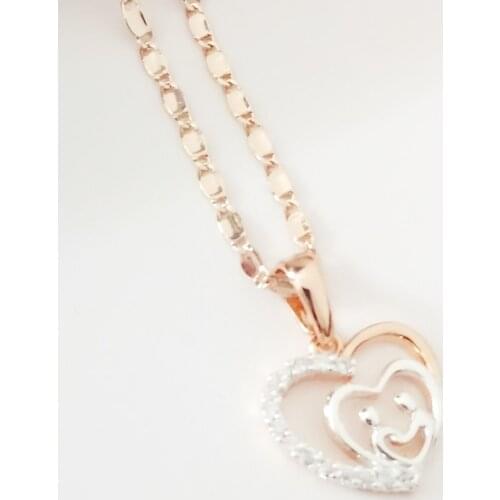 Women Pendant Gold and Silver Colour Pendant Women Jewelry Trendy Heart Shape Cubic Zircon Women Necklace Pendants