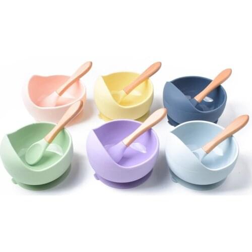 1Set Baby Bowl&Bib Personalized Name Baby Dishes Non-Slip Crockery Silicone Baby Feeding Bowl Tableware BPA Free for Baby Plate