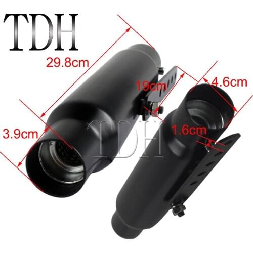1 pair Black Shorty Motorcycle Exhaust Muffler 1-1/2" 1-3/4" For Harley Chopper Cafe Racer Bobber Silencer Pipe