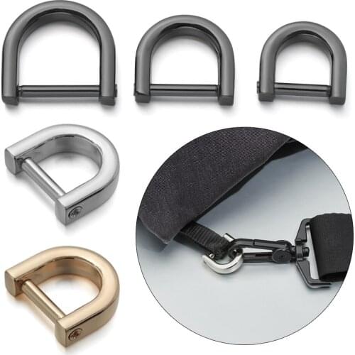 1PC D Ring Buckle Open Screw Detachable Leather Craft Shoulder Webbing Buckle Belt Handle Metal Bag Strap Accessories DIY Craft