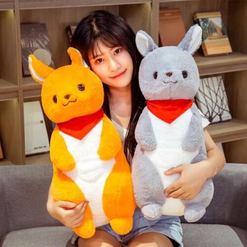 New Hot 1pc 45cm/60cm Cute Lovely Soft Plush Doll Australian Animal Kangaroo Toys Stuffed Baby Birthday Gift For Kids Children