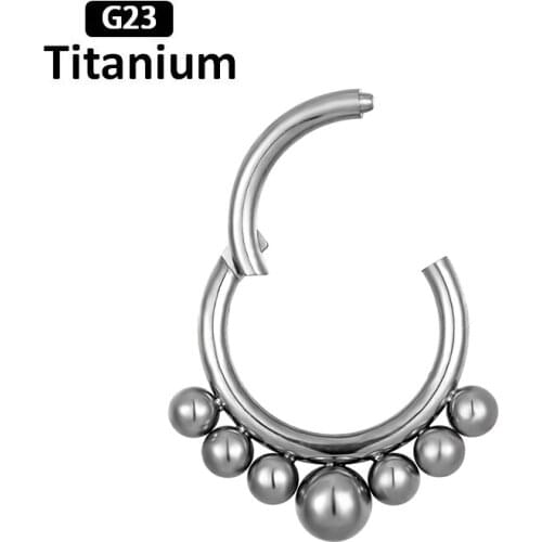 1PS New G23 Titanium Hight Segment Rings Open Small Septum Nose Earrings body piercing Fashion Jewelry