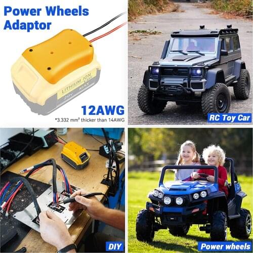 Battery Converted Adapter For Dewalt 18V/20V Max To Dock Power Connector 12AWG Robotics 2 Wiring Cable Output Converted Tool