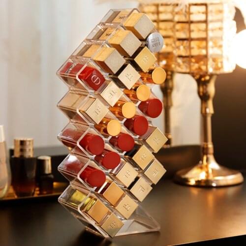 28 Grids Acrylic Makeup Organizer Storage Box Cosmetic Lipstick Jewelry Box Case Holder Display Stand Make Up Organizer