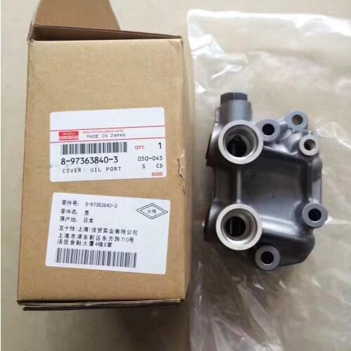 Free shipping for Oil Pan 8973638401 Oil Radiator Seat 6BG1 Engine Oil Seat Excavator Parts