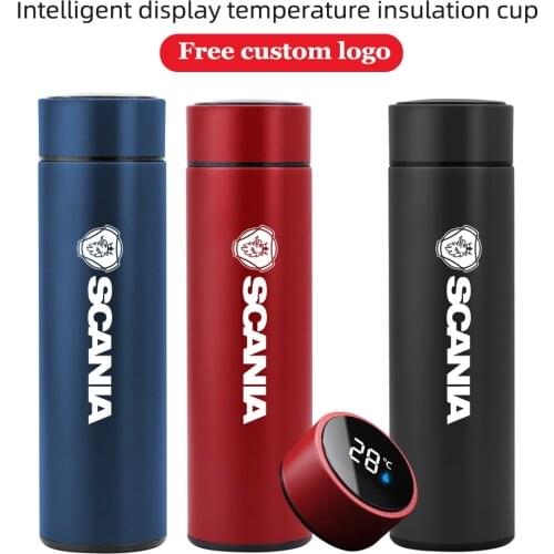Display Water Bottle Travel Sport Cup For Scania K250 K280 K310 K320 K490 SERIE G P S SerieX Turbo 500ML Intelligent Thermos