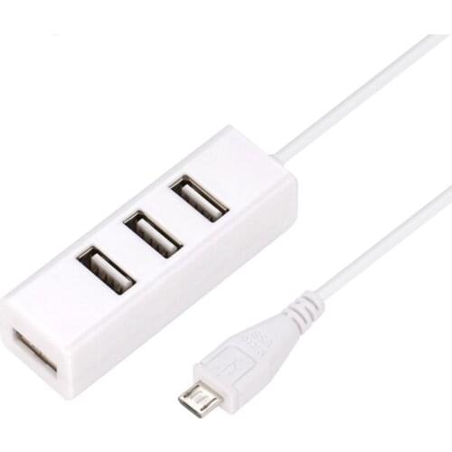 Carprie New White Micro USB To 4 Port OTG Hub For Raspberry Zero Hot 18Mar12 Drop Ship