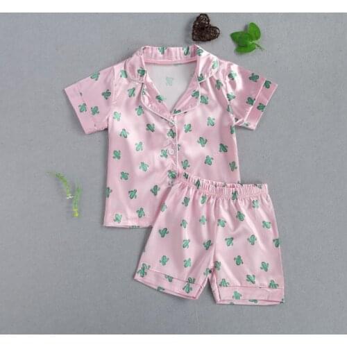 Cathery Summer Pajamas For Girls