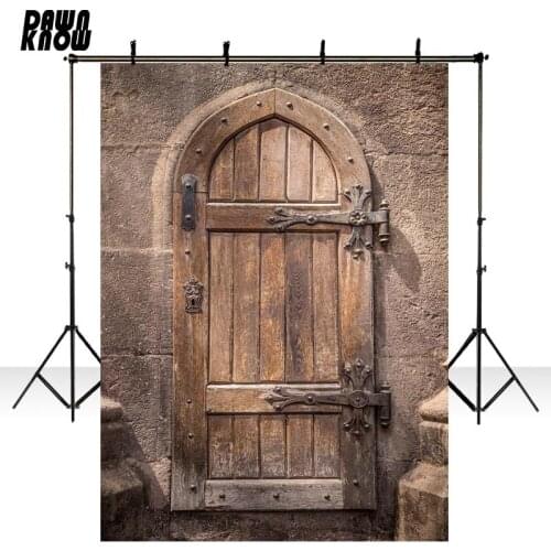 DAWNKNOW Retro Wood Door Photography Background Photocall Baby Newborn Photo Shoot Fotografia Backdrop Wedding Children lv708