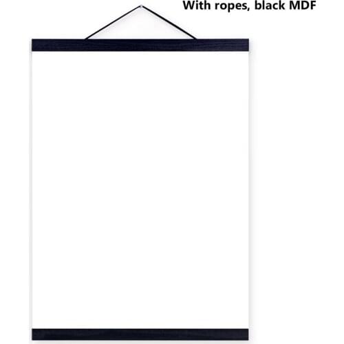 Wooden Photo Frame Modern DIY Custom Poster Scroll Print Painting Artwork Picture Hanger Teak Ramin Solid Wood With Lanyard